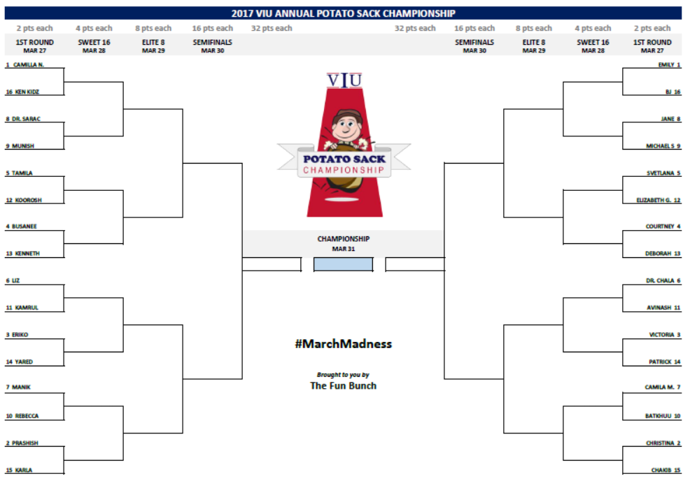 March Madness Potato Sack Challenge March Madness Potato Sack Challenge